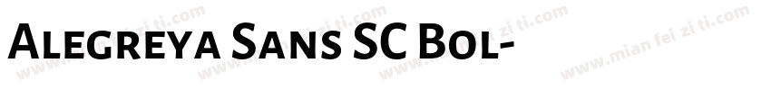 Alegreya Sans SC Bol字体转换